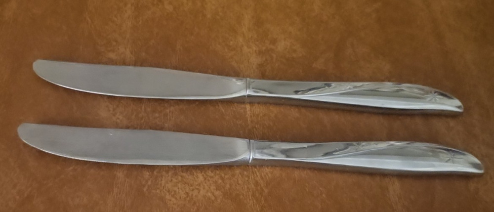 2 piece set Oneida Community Stainless Twin Star KNIFE VINTAGE COTTAGECORE MCM